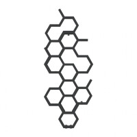 Terma Hex Grzejnik pionowy 122x48,6 cm podłączenie ZX czarny Soft 9005 WGH2X122048KS95ZX