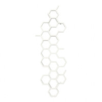 Terma Hex Grzejnik pionowy 170x57,3 cm podłączenie ZX biały Soft 9016 WGH2X170057KS96ZX