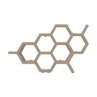 Terma Hex Grzejnik poziomy 42,2x71,1 cm podłączenie YL bright copper WGH2X042071KBCOYL