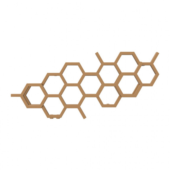 Terma Hex Grzejnik poziomy 50,2x112,6 cm podłączenie YL copper WGH2X050112KCOPYL