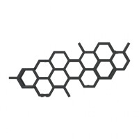 Terma Hex Grzejnik poziomy 50,2x112,6 cm podłączenie YL czarny RAL 9005 mat WGH2X050112K9M5YL