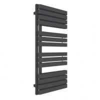 Terma Warp S Grzejnik elektryczny 111x50 cm podłączenie E1 grzałka One kabel prosty z wtyczką metallic black WLWAS111050KMBCE1OKXW