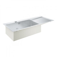Grohe K1000 Zlewozmywak stalowy jednokomorowy 116x52 cm lewy stal szlachetna 31581SD1