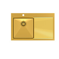 Quadron Russel 111 Zlewozmywak stalowy jednokomorowy 78x48 cm złoty HB7912PVDBSG1