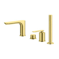 Kohlman Experience Brushed Gold Bateria nawannowa 4 otworowa złoty szczotkowany QB244EGDB