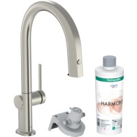 Hansgrohe Aqittura M91 Bateria kuchenna z wyciąganą wylewką z filtrem stal szlachetna szczotkowana 76800800