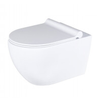 Legersen Tako Zestaw Miska WC 52,5x35,8 cm bez kołnierza + deska wolnoopadająca biała LEWC2210