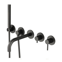 Omnires Y Bateria wannowa podtynkowa 5 otworowa 23 cm grafit Y1237/1GR