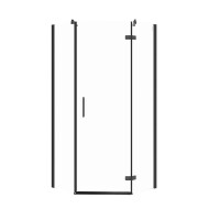 Cersanit Jota Kabina pięciokątna 90x90x195 cm prawa profile czarne szkło transparentne z powłoką Clean Pro S160-015