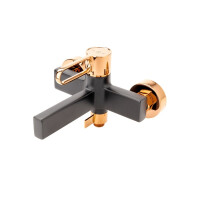 FDesign Zaffiro Bateria wannowa natynkowa różowe złoto/czarna FD1-ZFR-1-25