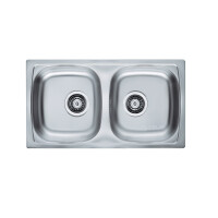 Alveus Basic Zlewozmywak satynowy 160 78x43,5 1049232K