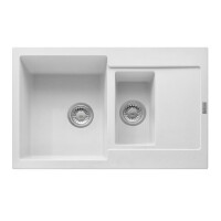 Franke Maris MRG 651-78 Zlewozmywak granitowy półtorakomorowy 78x50 cm biały polarny 114.0675.990