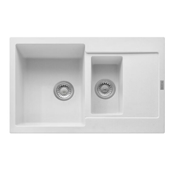 Franke Maris MRG 651-78 Zlewozmywak granitowy półtorakomorowy 78x50 cm biały polarny 114.0675.990