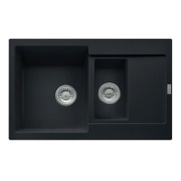 Franke Maris MRG 651-78 Zlewozmywak granitowy półtorakomorowy 78x50 cm czarny mat 114.0675.991
