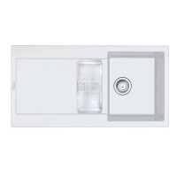 Franke Maris MRG 651-97 Zlewozmywak granitowy półtorakomorowy 97x50 cm biały polarny 114.0675.996