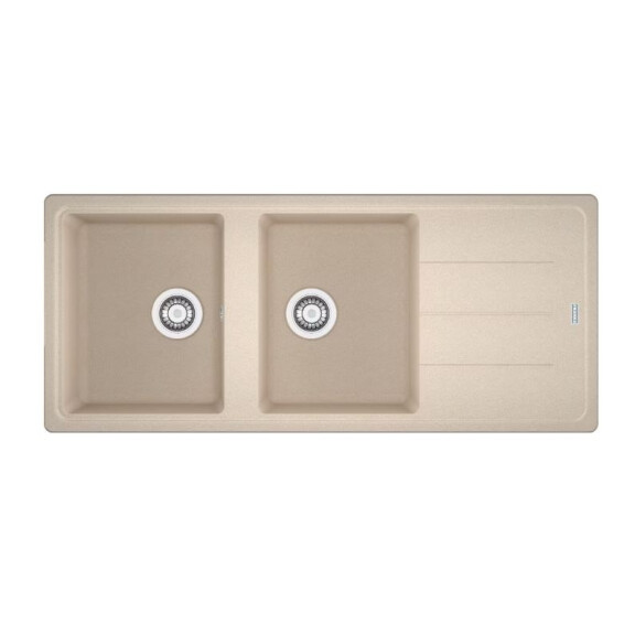 Franke Basis BFG 621-116 Zlewozmywak granitowy dwukomorowy 116x50 cm beżowy 114.0676.260