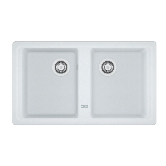 Franke Basis BFG 620-34-34 Zlewozmywak granitowy dwukomorowy 86x50 cm biały polarny 114.0676.270