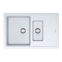 Franke Basis BFG 651-78 Zlewozmywak granitowy półtorakomorowy 78x50 cm biały polarny 114.0676.283