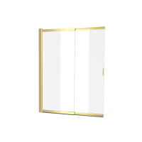 Excellent Liner Gold Parawan przesuwny 2 częściowy 110x140 cm profile złoty połysk szkło przezroczyste z powłoką Clean Control KAEX.2940.1100.LP