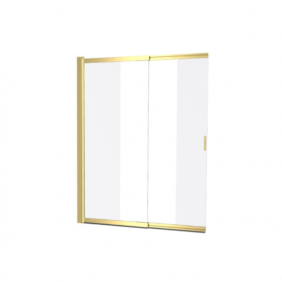 Excellent Liner Gold Parawan przesuwny 2 częściowy 110x140 cm profile złoty połysk szkło przezroczyste z powłoką Clean Control KAEX.2940.1100.LP