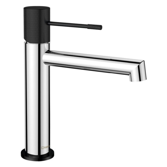 Sapho Solaris Bateria umywalkowa chrom/czarny mat WD002CB