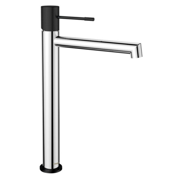 Sapho Solaris Bateria umywalkowa wysoka chrom/czarny mat WD006CB