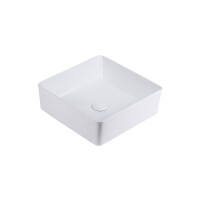 UpTrend Roma Square Umywalka nablatowa 34,5x34,5 cm biały połysk TR41314