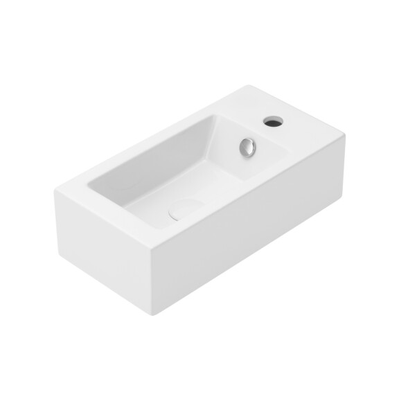 UpTrend Auris Umywalka wisząca lub nablatowa 50x25,5 cm biały połysk TR4127A
