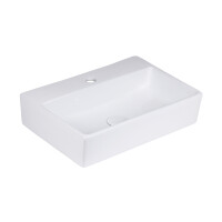 UpTrend Corfu Umywalka wisząca lub nablatowa 51x36 cm biały połysk TR414