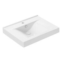 UpTrend Gemini 60 Umywalka wisząca lub meblowa 60x47 cm biały połysk TR4270D