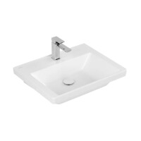Villeroy & Boch Subway 3.0 Umywalka wpuszczana w blat 60x47 cm bez przelewu jeden otwór na baterię biały mat z powłoką CeramicPlus 4A706LRW