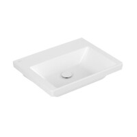 Villeroy & Boch Subway 3.0 Umywalka wpuszczana w blat 60x47 cm bez przelewu bez otworu na baterię biały mat z powłoką CeramicPlus 4A706FRW