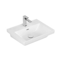 Villeroy & Boch Subway 3.0 Umywalka meblowa 55x44 cm z przelewem jeden otwór na baterię biały mat z powłoką CeramicPlus 4A70F4RW