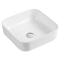 Invena Malaga Umywalka nablatowa 39x39 cm biała CE-39-001-C