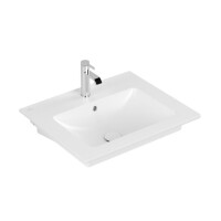 Villeroy & Boch Venticello Umywalka wisząca lub meblowa 60x50 cm jeden otwór na baterię biały mat z powłoką CeramicPlus 4124G6RW