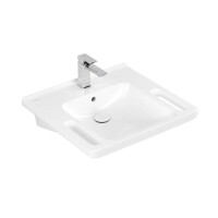 Villeroy & Boch ViCare Umywalka wisząca 60x55 cm z przelewem jeden otwór na baterię biały połysk z powłoką CeramicPlus i AntiBac 4A6860T2