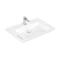 Villeroy & Boch ViCare Umywalka wisząca 80x55 cm bez przelewu jeden otwór na baterię biały połysk z powłoką CeramicPlus i AntiBac 4A6881T2