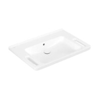 Villeroy & Boch ViCare Umywalka wisząca 80x55 cm z przelewem bez otworu na baterię biały połysk z powłoką CeramicPlus i AntiBac 4A6882T2