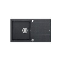 Quadron Evan 111 Zlewozmywak granitowy jednokomorowy 86x50 cm czarny/stalowy HCQE8650U8_BS_P2O