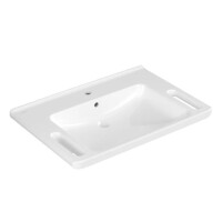 Villeroy & Boch ViCare Umywalka wisząca 80x55 cm z otworem na baterię z przelewem biały Weiss Alpin z powłoką CeramicPlus 4A6880R1