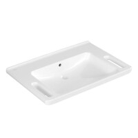 Villeroy & Boch ViCare Umywalka wisząca 80x55 cm bez otworu na baterię z przelewem biały Weiss Alpin z powłoką CeramicPlus 4A6882R1