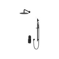 Vedo Aletta Nero IV Zestaw prysznicowy podtynkowy z deszczownicą 30 cm czarny mat VBA5224/30/CZ
