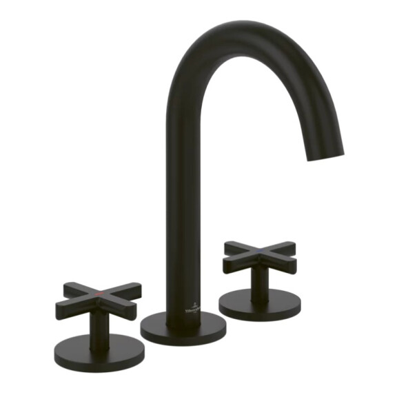 Villeroy & Boch Loop & Friends Bateria umywalkowa bez korka czarny mat TVZ106009000K5