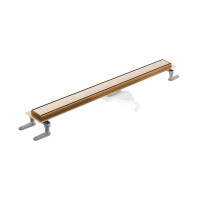 Excellent Stilio Odpływ liniowy 90 cm z rusztem dekoracyjnym PVD miedź szczotkowana INEX.1515.900.R.CB
