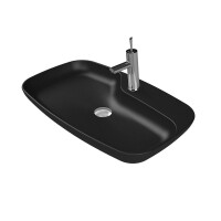 Cerastyle Nova Umywalka nablatowa 70x43 cm antracyt mat 074409-U97