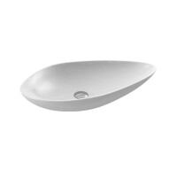 Cerastyle Olive Umywalka nablatowa 74x38,5 cm biały mat 071300-97