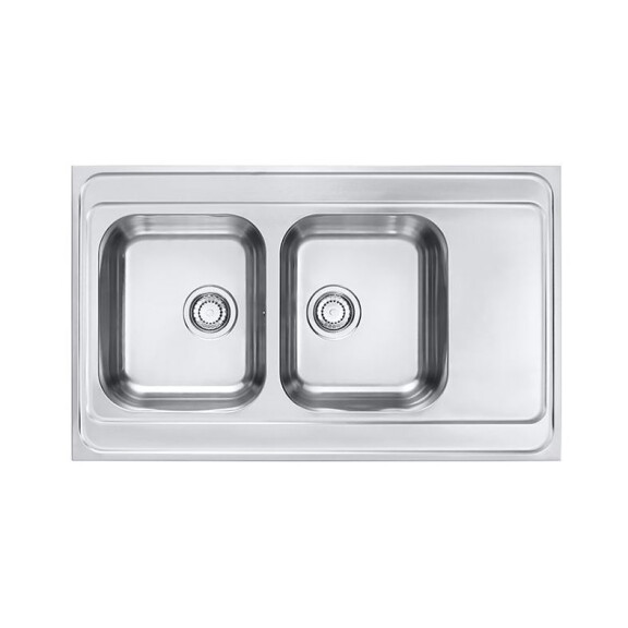 Alveus Classic Pro 80 Zlewozmywak stalowy dwukomorowy 100x60 cm satyna 1130472
