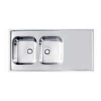 Alveus Classic Pro 100 Zlewozmywak stalowy dwukomorowy 120x60 cm satyna 1130474