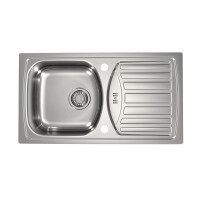 Alveus Basic 150 Zlewozmywak stalowy jednokomorowy 78x43,5 cm satyna 1136532