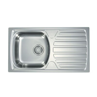 Alveus Basic 170 Zlewozmywak stalowy jednokomorowy 78x43,5 cm satyna 1136539